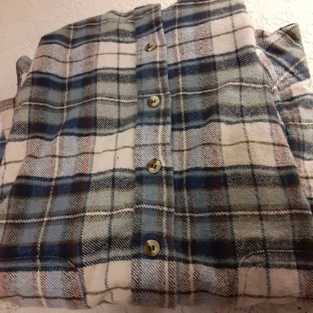 Northeast Outfitters (XL) Men's Blue Plaid Long Sleeve Flannel Shirt w/2 pockets - Picture 4 of 4